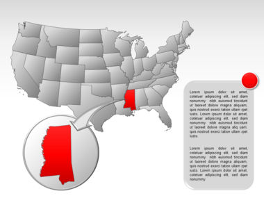 The USA PowerPoint Map, Slide 56, 00012, Presentation Templates — PoweredTemplate.com