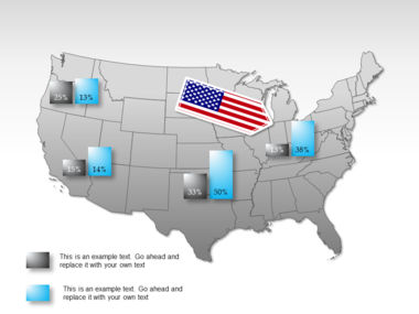 Mapa do PowerPoint - os estados unidos, Deslizar 63, 00012, Modelos de Apresentação — PoweredTemplate.com