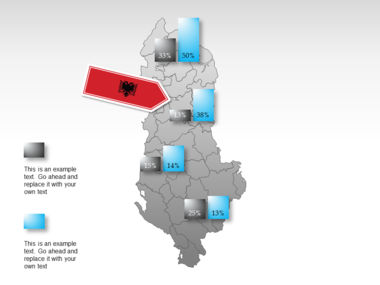 Albania PowerPoint Map, Slide 16, 00014, Templat Presentasi — PoweredTemplate.com