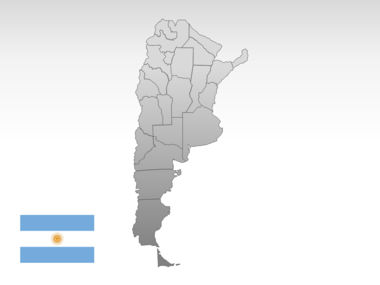 Argentinië PowerPoint Kaart, Dia 10, 00015, Presentatie Templates — PoweredTemplate.com