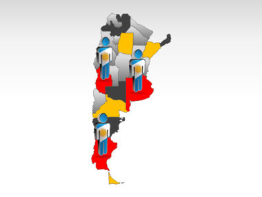 Mapa do PowerPoint - argentina, Deslizar 11, 00015, Modelos de Apresentação — PoweredTemplate.com