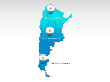 Mapa do PowerPoint - argentina, Deslizar 12, 00015, Modelos de Apresentação — PoweredTemplate.com