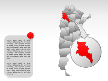 阿根廷PowerPoint地图, 幻灯片 13, 00015, 演示模板 — PoweredTemplate.com