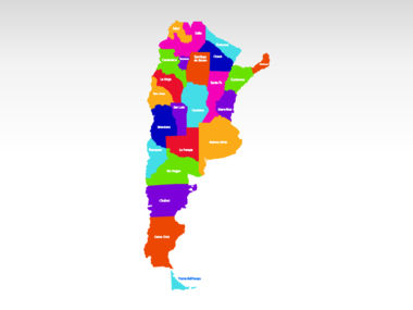 阿根廷PowerPoint地图, 幻灯片 2, 00015, 演示模板 — PoweredTemplate.com