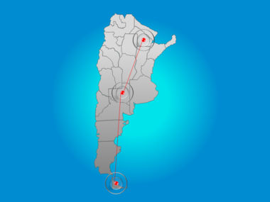 Argentina PowerPoint Map, Slide 6, 00015, Templat Presentasi — PoweredTemplate.com