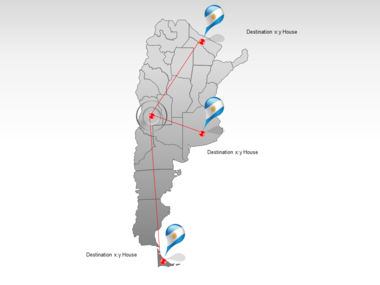 阿根廷PowerPoint地图, 幻灯片 8, 00015, 演示模板 — PoweredTemplate.com