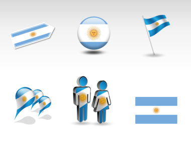 Argentinië PowerPoint Kaart, Dia 9, 00015, Presentatie Templates — PoweredTemplate.com