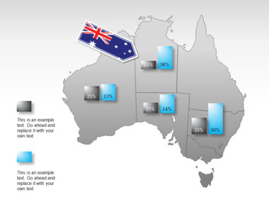 澳大利亚PowerPoint地图, 幻灯片 16, 00016, 演示模板 — PoweredTemplate.com