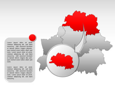 Wit-Rusland PowerPoint Kaart, Dia 13, 00018, Presentatie Templates — PoweredTemplate.com