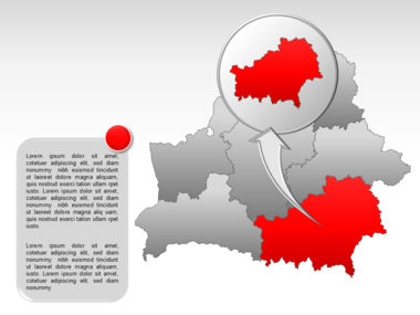 Wit-Rusland PowerPoint Kaart, Dia 14, 00018, Presentatie Templates — PoweredTemplate.com