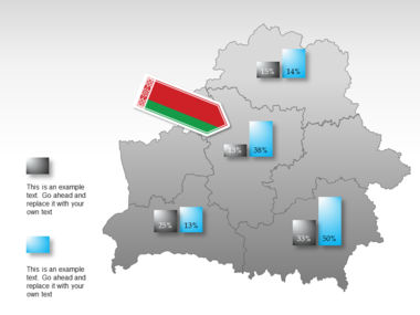 Wit-Rusland PowerPoint Kaart, Dia 16, 00018, Presentatie Templates — PoweredTemplate.com