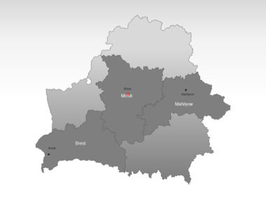 Mapa do PowerPoint - bielorrússia, Deslizar 3, 00018, Modelos de Apresentação — PoweredTemplate.com