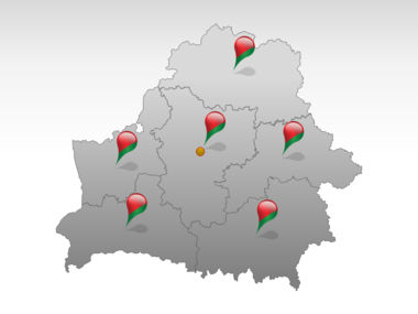 Belarus PowerPoint Map, Slide 5, 00018, Templat Presentasi — PoweredTemplate.com