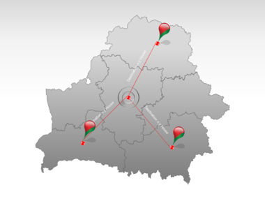Belarus PowerPoint Map, スライド 7, 00018, プレゼンテーションテンプレート — PoweredTemplate.com