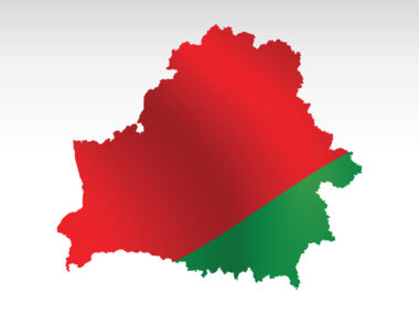 Wit-Rusland PowerPoint Kaart, Dia 9, 00018, Presentatie Templates — PoweredTemplate.com