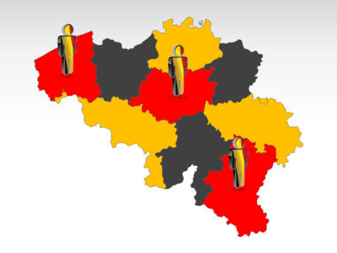 Belgium PowerPoint Map, Slide 11, 00019, Modelli Presentazione — PoweredTemplate.com