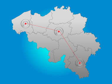 比利时PowerPoint地图, 幻灯片 6, 00019, 演示模板 — PoweredTemplate.com