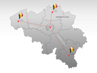 比利时PowerPoint地图, 幻灯片 7, 00019, 演示模板 — PoweredTemplate.com