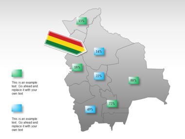 Bolivia PowerPoint Map, スライド 15, 00020, プレゼンテーションテンプレート — PoweredTemplate.com