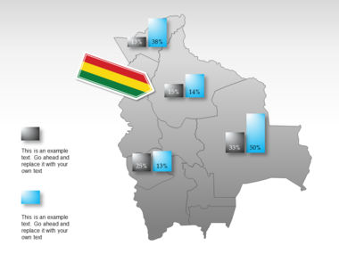 Bolivia PowerPoint Map, Slide 16, 00020, Templat Presentasi — PoweredTemplate.com
