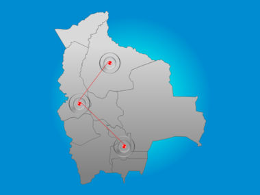 玻利维亚PowerPoint地图, 幻灯片 6, 00020, 演示模板 — PoweredTemplate.com
