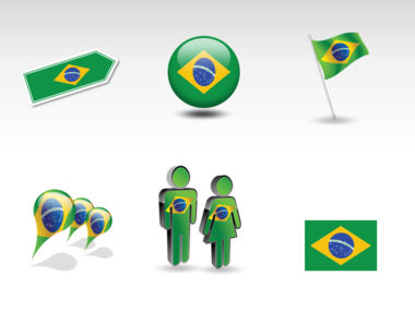 Carte PowerPoint de Brésil, Diapositive 8, 00021, Modèles de présentations — PoweredTemplate.com