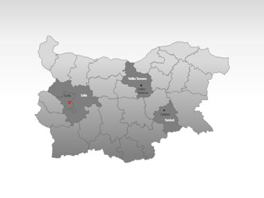 Bulgaria PowerPoint Map, Folie 3, 00022, Präsentationsvorlagen — PoweredTemplate.com