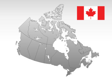 Carte PowerPoint de Canada, Diapositive 10, 00023, Modèles de présentations — PoweredTemplate.com