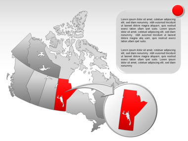 Canada PowerPoint Map, スライド 19, 00023, プレゼンテーションテンプレート — PoweredTemplate.com