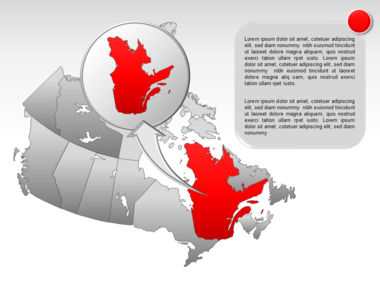 Canada PowerPoint Map, スライド 21, 00023, プレゼンテーションテンプレート — PoweredTemplate.com