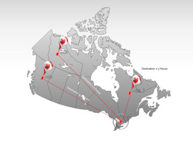 Mapa de PowerPoint de Canadá, Diapositiva 7, 00023, Plantillas de presentación — PoweredTemplate.com