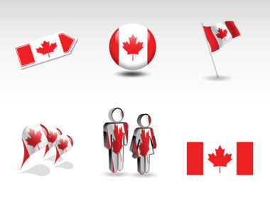 Carte PowerPoint de Canada, Diapositive 8, 00023, Modèles de présentations — PoweredTemplate.com