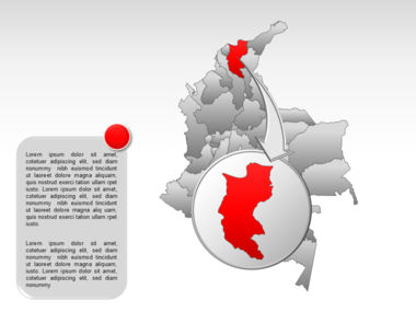 哥伦比亚PowerPoint地图, 幻灯片 13, 00024, 演示模板 — PoweredTemplate.com