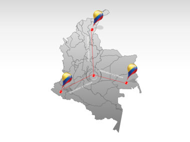 Colombia PowerPoint Map, Slide 7, 00024, Presentation Templates — PoweredTemplate.com