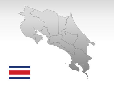 Costa Rica PowerPoint Map, スライド 10, 00025, プレゼンテーションテンプレート — PoweredTemplate.com