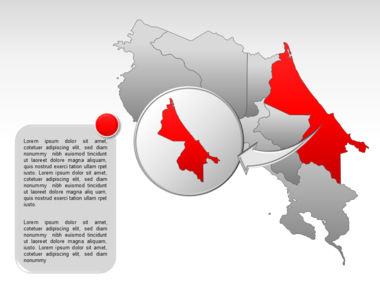 Mapa do PowerPoint - costa rica, Deslizar 14, 00025, Modelos de Apresentação — PoweredTemplate.com