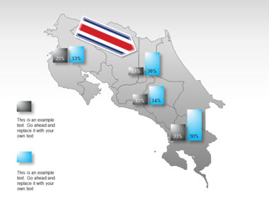 Costa Rica PowerPoint Map, Slide 16, 00025, Presentation Templates — PoweredTemplate.com