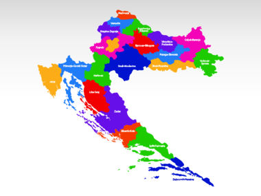 Kroatië PowerPoint Kaart, Dia 2, 00026, Presentatie Templates — PoweredTemplate.com