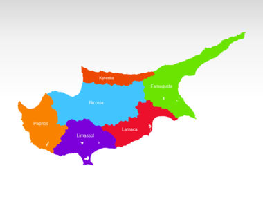 Cyprus PowerPoint Kaart, Dia 2, 00027, Presentatie Templates — PoweredTemplate.com