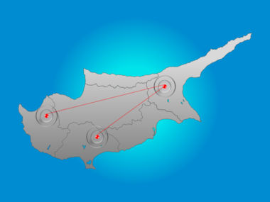 Cyprus PowerPoint Kaart, Dia 6, 00027, Presentatie Templates — PoweredTemplate.com