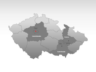 Czech Republic PowerPoint Map, 슬라이드 3, 00028, 프레젠테이션 템플릿 — PoweredTemplate.com