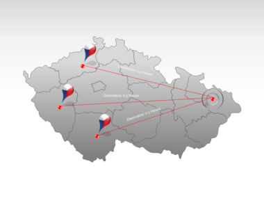 Carte PowerPoint de République Tchèque, Diapositive 7, 00028, Modèles de présentations — PoweredTemplate.com