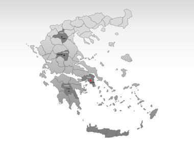 Griekenland PowerPoint Kaart, Dia 3, 00029, Presentatie Templates — PoweredTemplate.com
