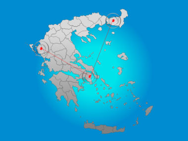 希腊PowerPoint地图, 幻灯片 6, 00029, 演示模板 — PoweredTemplate.com