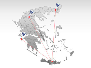 希腊PowerPoint地图, 幻灯片 7, 00029, 演示模板 — PoweredTemplate.com