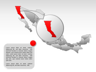 Mexico PowerPoint Map, 슬라이드 13, 00030, 프레젠테이션 템플릿 — PoweredTemplate.com