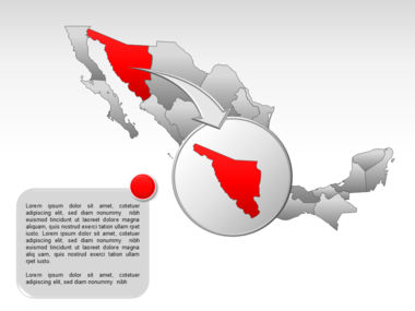 Mexico PowerPoint Map, Folie 15, 00030, Präsentationsvorlagen — PoweredTemplate.com