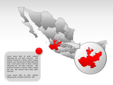 Mapa do PowerPoint - méxico, Deslizar 22, 00030, Modelos de Apresentação — PoweredTemplate.com