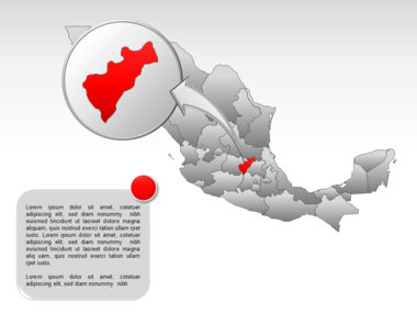 Mexico PowerPoint Kaart, Dia 30, 00030, Presentatie Templates — PoweredTemplate.com