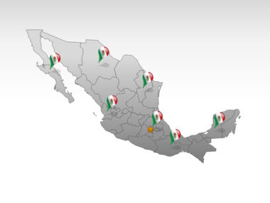 Mapa de PowerPoint México, Diapositiva 5, 00030, Plantillas de presentación — PoweredTemplate.com